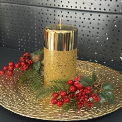 Свічка "золото" циліндр, 180х70мм