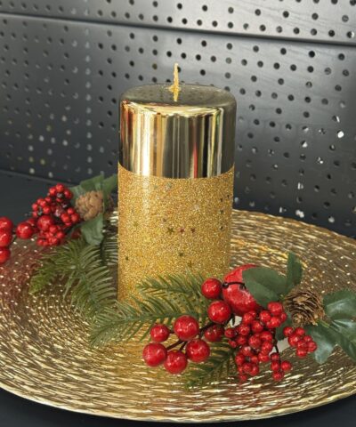 Свічка "золото" циліндр, 180х70мм