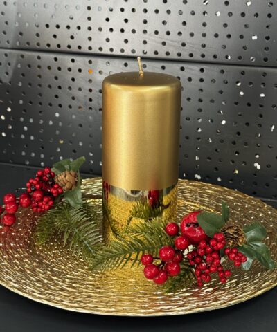 Свічка "золото-жовте" циліндр, 180х70мм