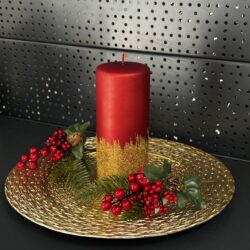 Свічка "червоно-жовта" циліндр, 180х70мм