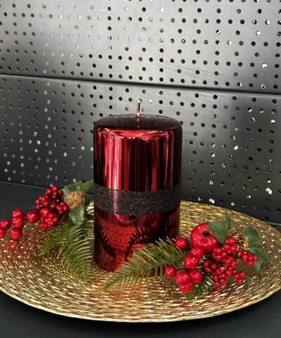 Свічка "бордо" циліндр, 150х90мм