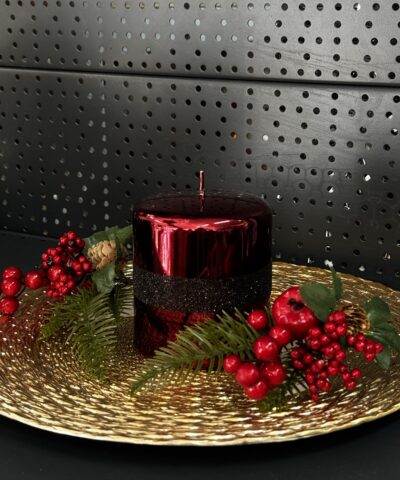 Свічка "бордо" циліндр, 150х90мм