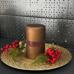 Свічка "коричневий" циліндр, 150х90мм