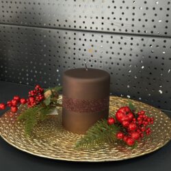 Свічка "коричневий" циліндр, 150х90мм