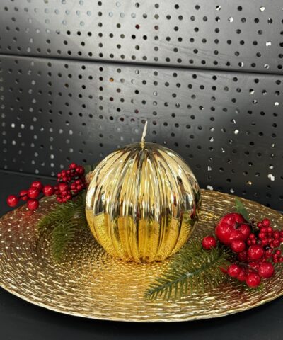 Свічка "золото" куля, 120мм