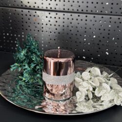 Свічка "пудра-металік" циліндр, 150х70мм