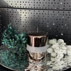 Свічка "бронза-металік" циліндр, 100х70мм