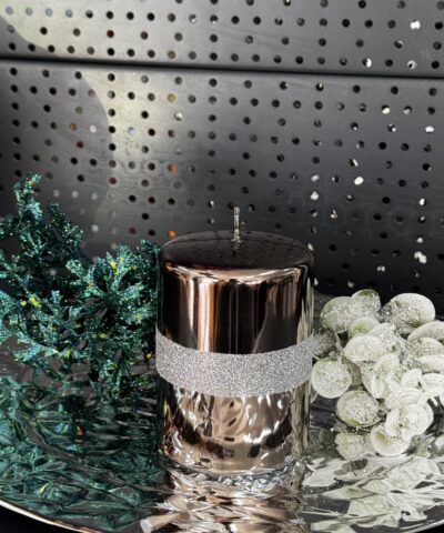 Свічка "бронза-металік" циліндр, 100х70мм