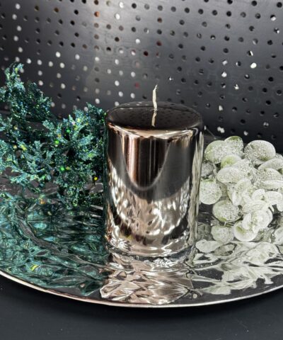 Свічка "бронза-металік-пуста" циліндр, 100х70мм