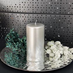 Свічка "сіра-матова" циліндр, 150х70мм