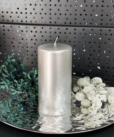 Свічка "сіра-матова" циліндр, 150х70мм