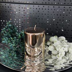 Свічка "бронза-металік-пуста" циліндр, 100х70мм