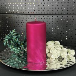 Свічка "рожева-матова-пуста" циліндр, 150х70мм