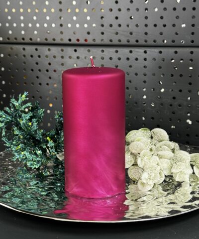Свічка "рожева-матова-пуста" циліндр, 150х70мм