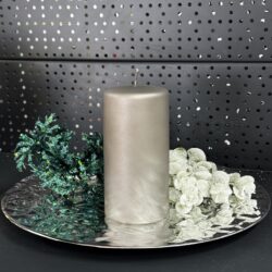 Свічка "золота-матова-пуста" циліндр, 150х70мм