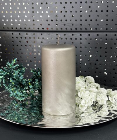 Свічка "золота-матова-пуста" циліндр, 150х70мм