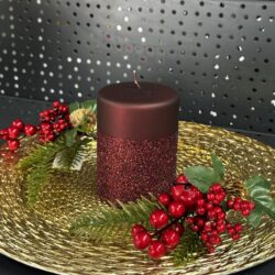 Свічка "збордова-блиск" циліндр, 100х70мм