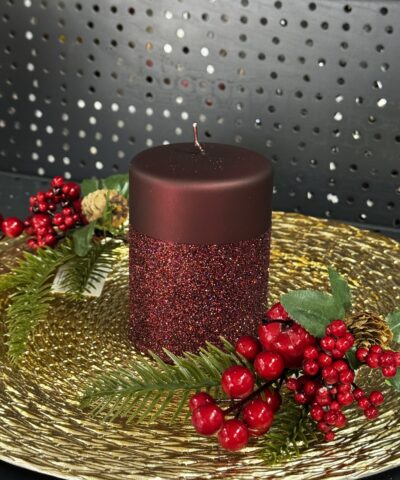 Свічка "збордова-блиск" циліндр, 100х70мм