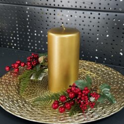 Свічка "жовта-матова-пуста" циліндр, 150х70мм