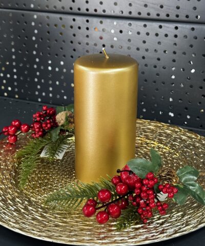 Свічка "жовта-матова-пуста" циліндр, 150х70мм