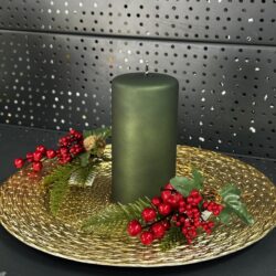 Свічка "зелена-матова-пуста" циліндр, 150х70мм