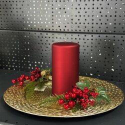 Свічка "червона-матова-пуста" циліндр, 150х70мм