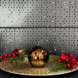 Свічка "металік-коричнева" куля, 90мм