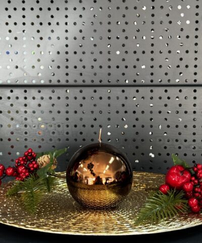 Свічка "металік-коричнева" куля, 90мм