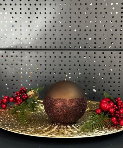 Свічка "коричнева-лінія" куля, 90мм