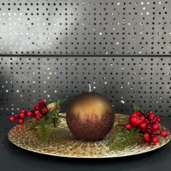 Свічка "коричнева" куля, 90мм