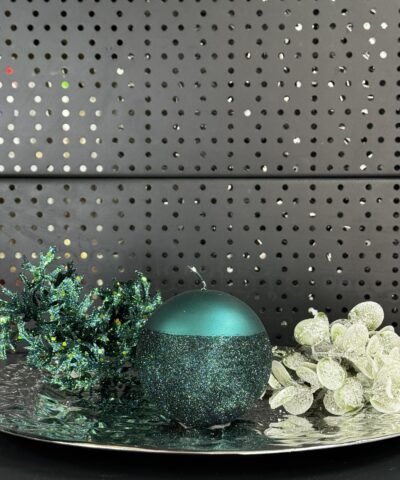 Свічка "зелена-блиск" куля, 90мм